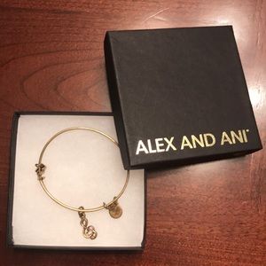 Alex And Ani adjustable music note bangle